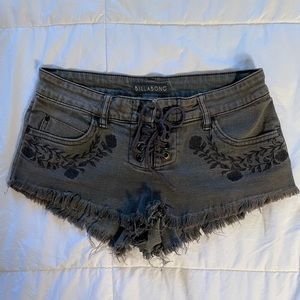 Billabong Lace-Up Jean Shorts Size 25